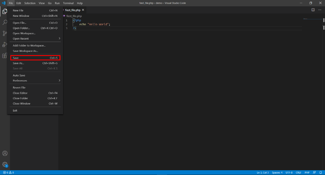 IDE Installation for PHP - Step 14