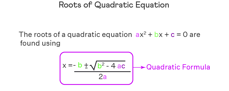 find roots of a quadratic equation